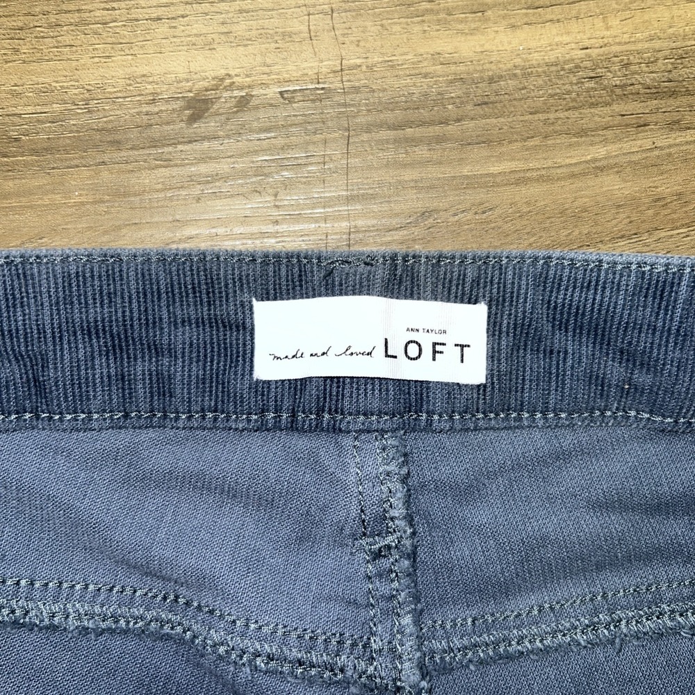 Ann Taylor Loft Pants Corduroy Modern Skinny Size P28/6 Green - Picture 3 of 6